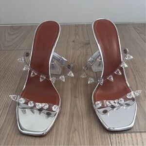 Amina Muaddi Transparent Sandals